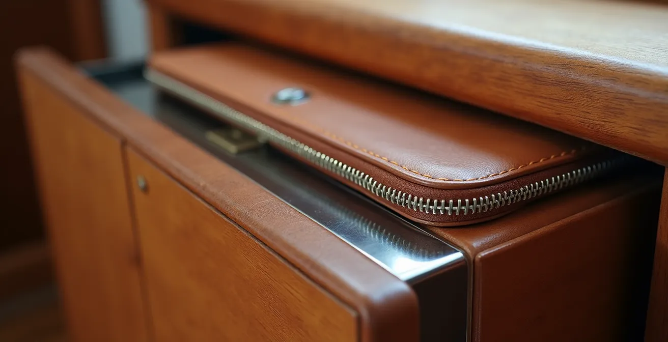 Gros plan sur les matériaux nobles et finitions d'exception d'un catamaran de luxe